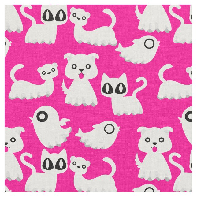 rosa av halloween spökferret tyg (Närbild)