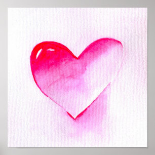 Rosa av hjärtvalentin poster