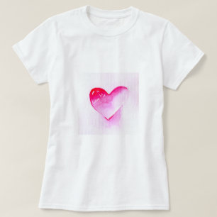Rosa av hjärtvalentin t shirt