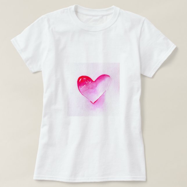 Rosa av hjärtvalentin t shirt (Design framsida)