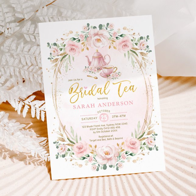  Rosa av honkön Möhippa Tea Inbjudningar (Skapare uppladdad)