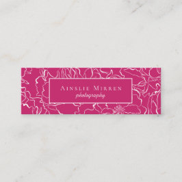 Rosa av husdjur Blommigt Mini Visitkort