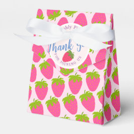 Rosa av jordgubbar presentaskar