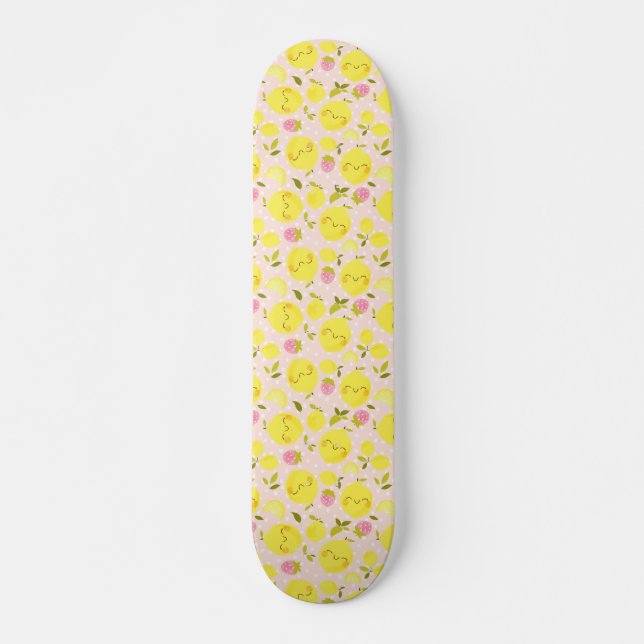 Rosa av jordgubbsbär Lemon Mini Skateboard Bräda 18,5 Cm (Framsida)