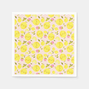 Rosa av jordgubbsbär Lemon Pappersservett