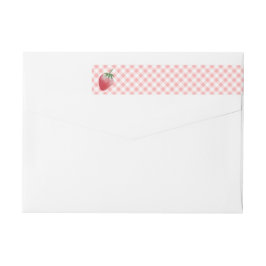 Rosa av jordgubbsbär, sommarplagt Picnic-Födelseda Etikettband