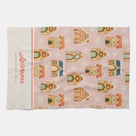 Rosa av julgransbröd House Cookie Kökshandduk