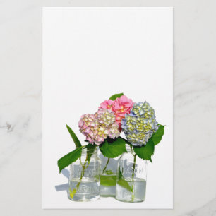 Rosa av klassisk elegant i Mason burk Brevpapper