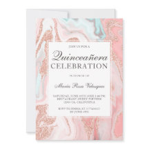 rosa av korall från Ro-glitter Quinceanera