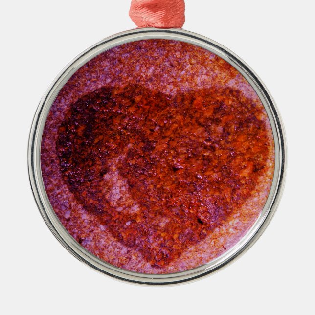 rosa av korall julgransprydnad metall (Framsidan)