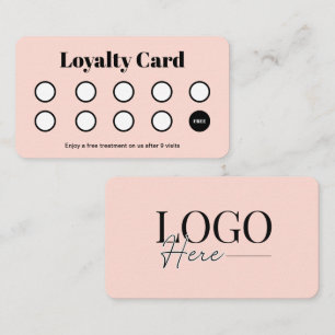 Rosa av kundlojalitet med modern Logotyp Slår kort
