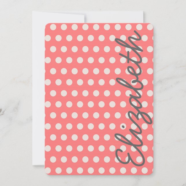 Rosa av kute, portabel, balsamgummi polka dots (Framsida)