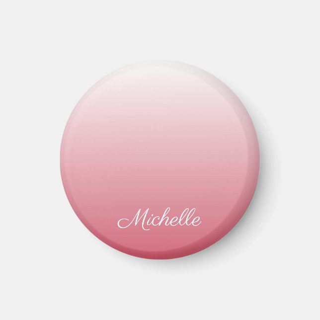 rosa av lax i personlig, övertoning, ombre magnet (Framsidan)