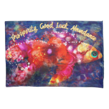 Rosa av Lila av guldfisk med Abstrakt Orange av