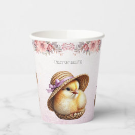 Rosa av liten Chick Ribbon Papper Kopp