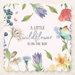 Rosa av Little WildblommGirl Baby Shower Underlägg Papper