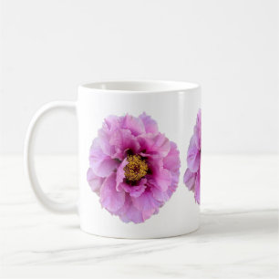 rosa av ljus och söt fuchsia kaffemugg