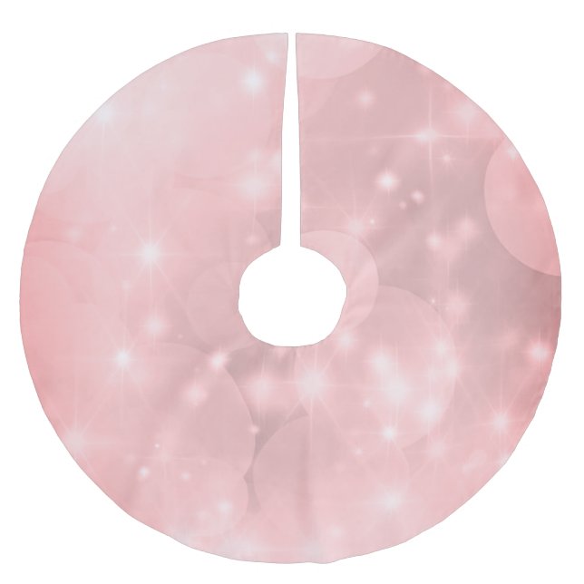 Rosa av lyxen Blek - Sparkly jul Julgransmatta Borstad Polyester (Framsidan)