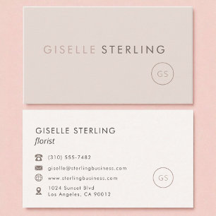  Rosa av lyxolja Bröllop Florist, minimalistisk Visitkort