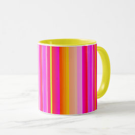 rosa av magenta i kreativets ljusa gult är striml mugg