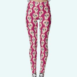 Rosa av Magentan Day of the dead Leggings