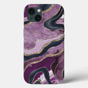 Rosa av marble Agate Guld Glitter Glam #1