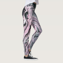 Rosa av marmorerad p färg Black