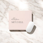 Rosa av minimal Chic-skriptkalligrafi Musmatta<br><div class="desc">Minimalistisk och modern musknapp.</div>