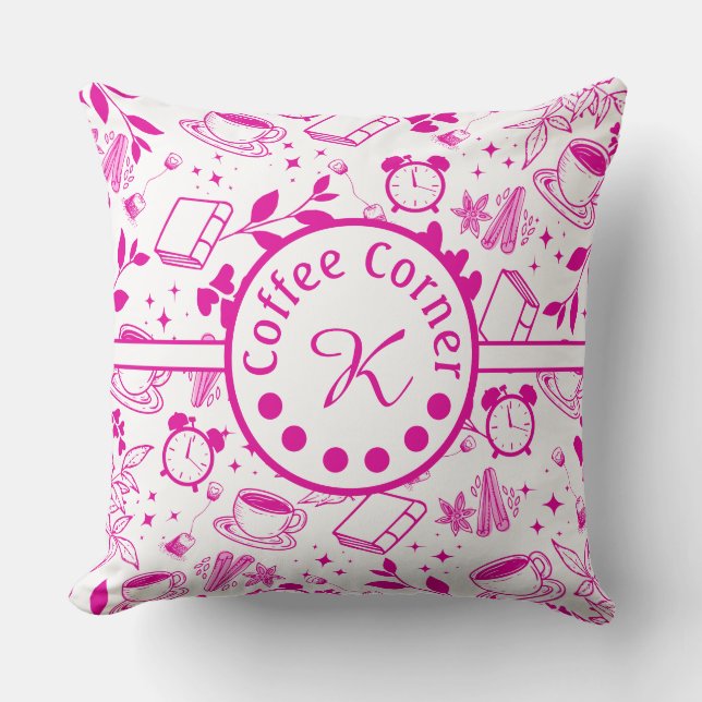 rosa av modern kaffekodmask i älskare kudde (Framsida)