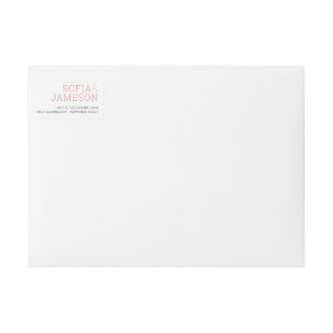ROSA av modern korall av typen MINIMAL ADRESS Etikettband