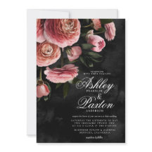 Rosa av moody Elegant | Blommigt Bouquet on Black
