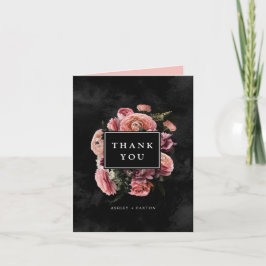 Rosa av moody Elegant | Blommigt Bouquet | TACK Kort