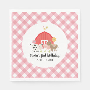 Rosa av napkins för Födelsedagsfest av husdjur som Pappersservett