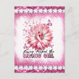 Rosa av överlevnad för bröstcancermånaden helg vykort