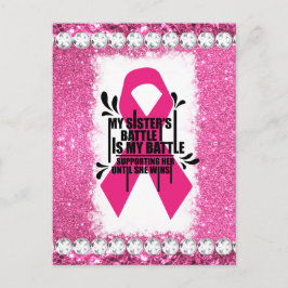 Rosa av överlevnad för bröstcancermånaden helg vykort