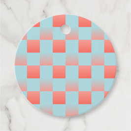 rosa av övertoningspulver med snyggt, blåkorall gåvor etiketter