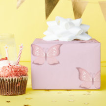 Rosa av personlig Butterfly Wrapping Papper