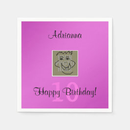 Rosa av personlig foto och Anpassningsbar Pappersservett