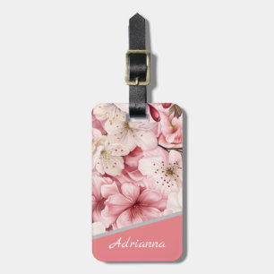 Rosa av personlig Namn Modern Sakura Blommar Bagagebricka