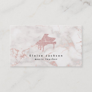 rosa av pianist elegant visitkort