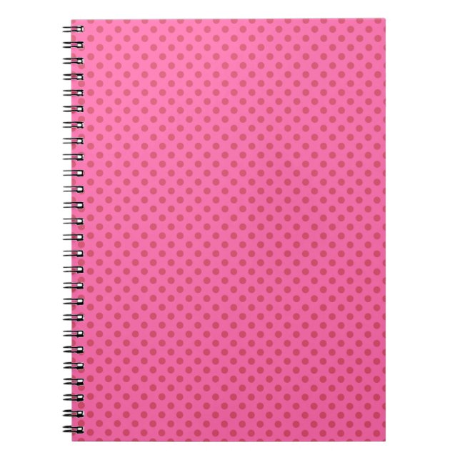 Rosa av polkprick, retro anteckningsbok (Framsidan)