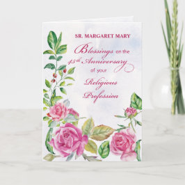 Rosa av Religiösans yrkesverksamma 45-årsdag Kort