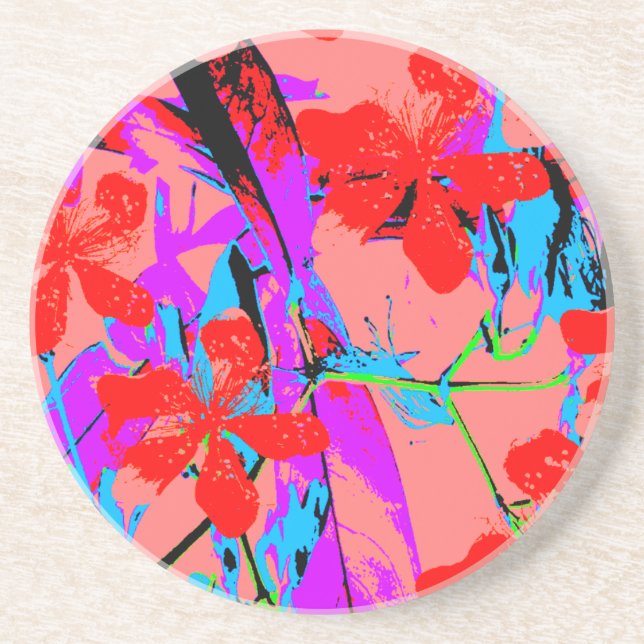 rosa av retro-blommor underlägg (Framsidan)