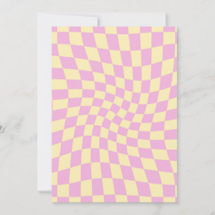 Rosa av Retro Lilac Peach-kontroll, varmbräda Inbjudningar