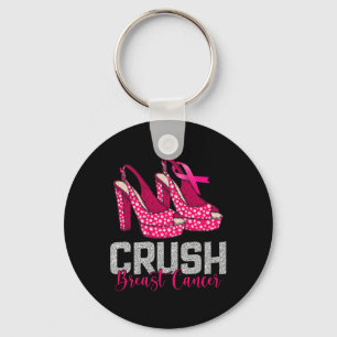 Rosa av Ribbo (High Heel Crush Breast Cancer Aware Nyckelring