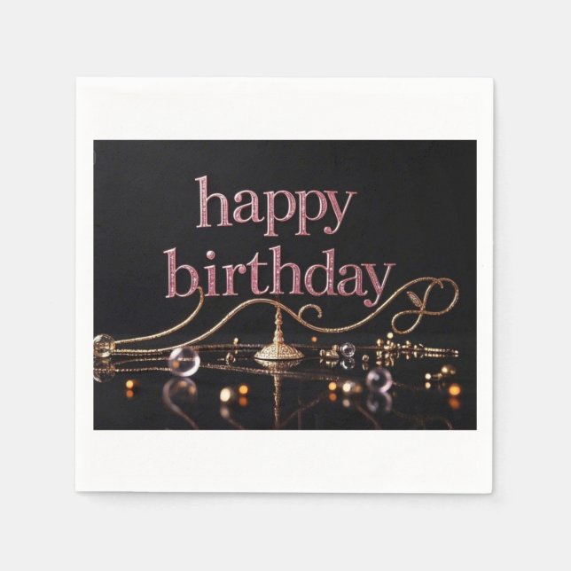 Rosa av rik  luxurig elegant extravagant pappersservett (Framsidan)