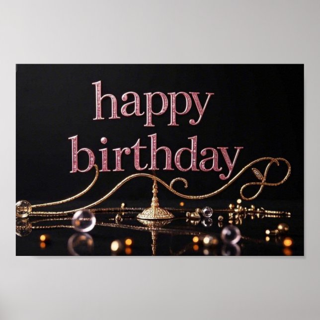 Rosa av rik  luxurig elegant extravagant poster (Framsidan)