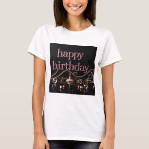 Rosa av rik  luxurig elegant extravagant t shirt