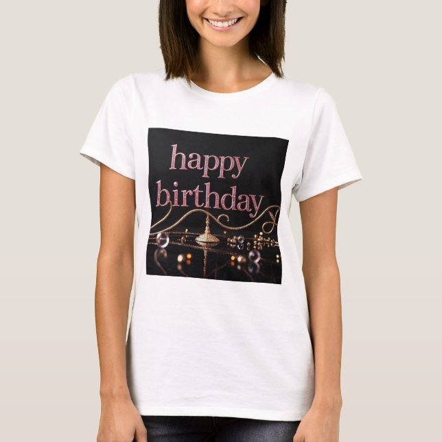 Rosa av rik  luxurig elegant extravagant t shirt (Framsida)