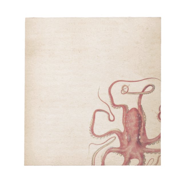 Rosa av Ro, havsviken Octopus Anteckningsblock (Framsida)